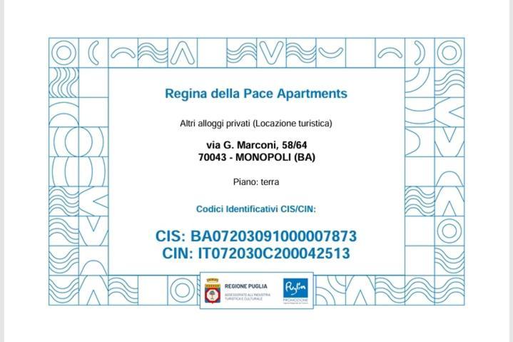 Regina Della Pace Apartments & Suite Con Sauna مونوبولي المظهر الخارجي الصورة